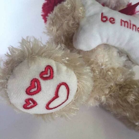 Valentines Day Be Mine White Red Dog Plush Burton & Burton Stuffed Toy Pup 12" - Picture 8 of 8